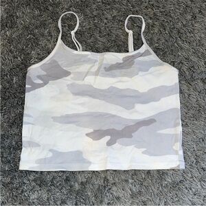 American Eagle Outfitters White and Gray Camisole